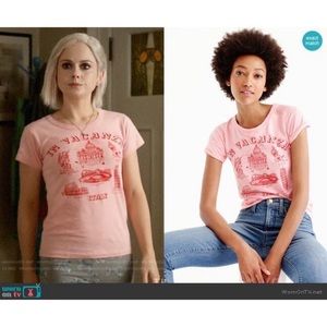 Pink J.Crew In Vacanaza graphic tee